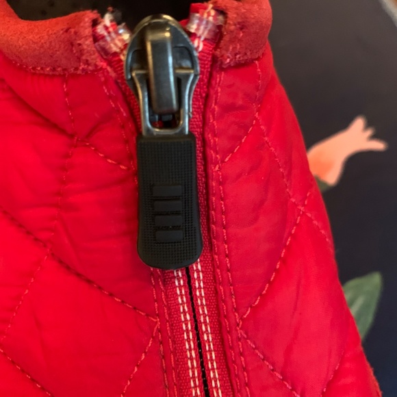 Lands end red quilted weather shoes . Worn about 6 x - Picture 4 of 4